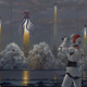 Illustration for article titled Concept Art Writing Prompt: Rocketing Octopodes take flight